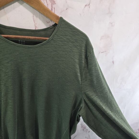 Title Nine Shirt Womens XL Green Long Sleeve Dark Forest Poly Blend Matahari - Picture 10 of 11